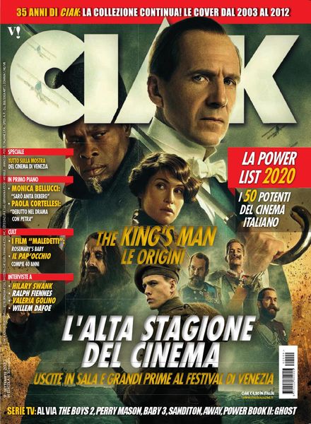 CIAK magazine side cover  September 2020