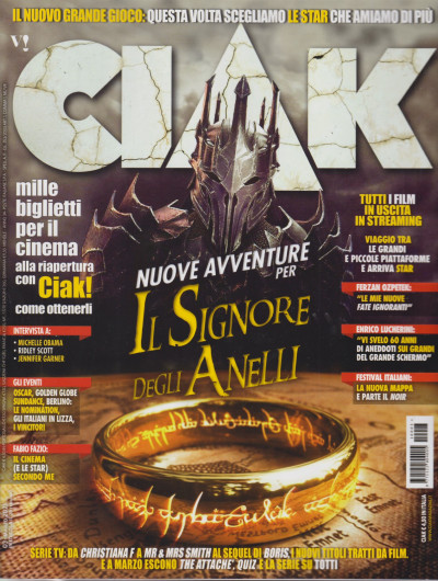 CIAK magazine side cover  March 2021