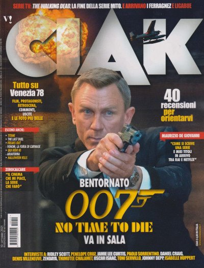 CIAK magazine side cover  October 2021