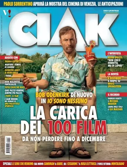 CIAK magazine side cover  August 2025