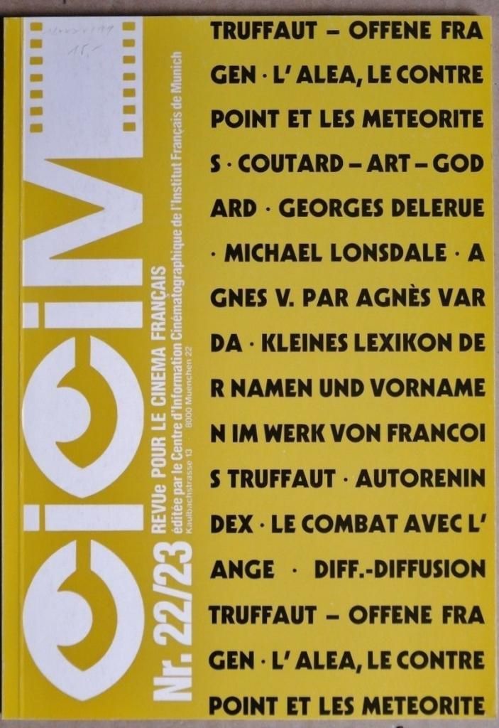 CICIM magazine side cover Issue 22/23  1988