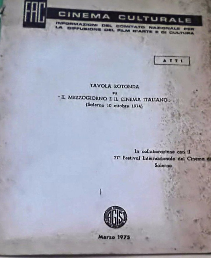 FAC-CINEMA CULTURALE magazine side cover  March 1975