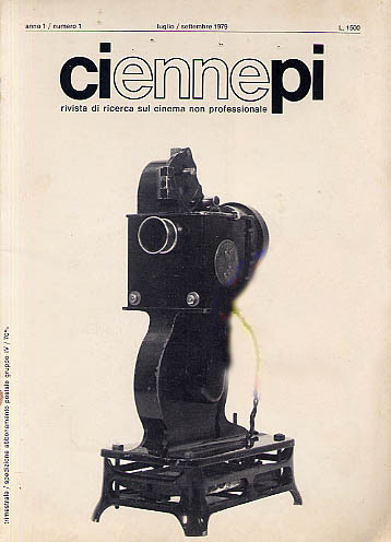 CIENNEPI magazine side cover Issue 1 July/August/September 1979