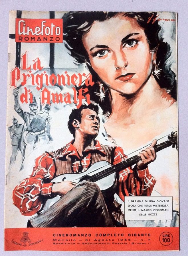 CINEFOTO ROMANZO magazine side cover Issue 7 31 August 1955