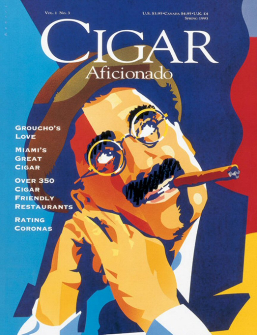 CIGAR AFICIONADO magazine side cover  Vol 1 No  3 Spring 1993