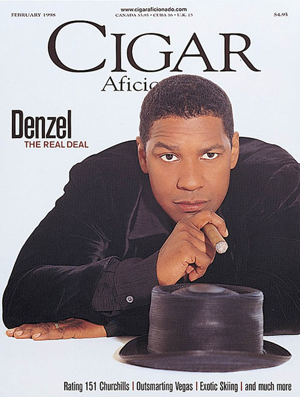 CIGAR AFICIONADO magazine side cover  January/February 1998