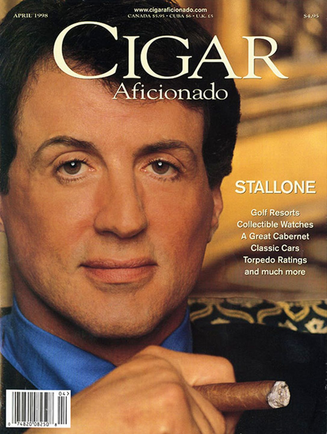CIGAR AFICIONADO magazine side cover  March/April 1998