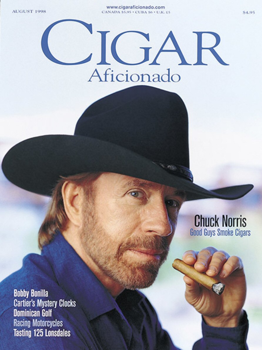 CIGAR AFICIONADO magazine side cover  July/August 1998