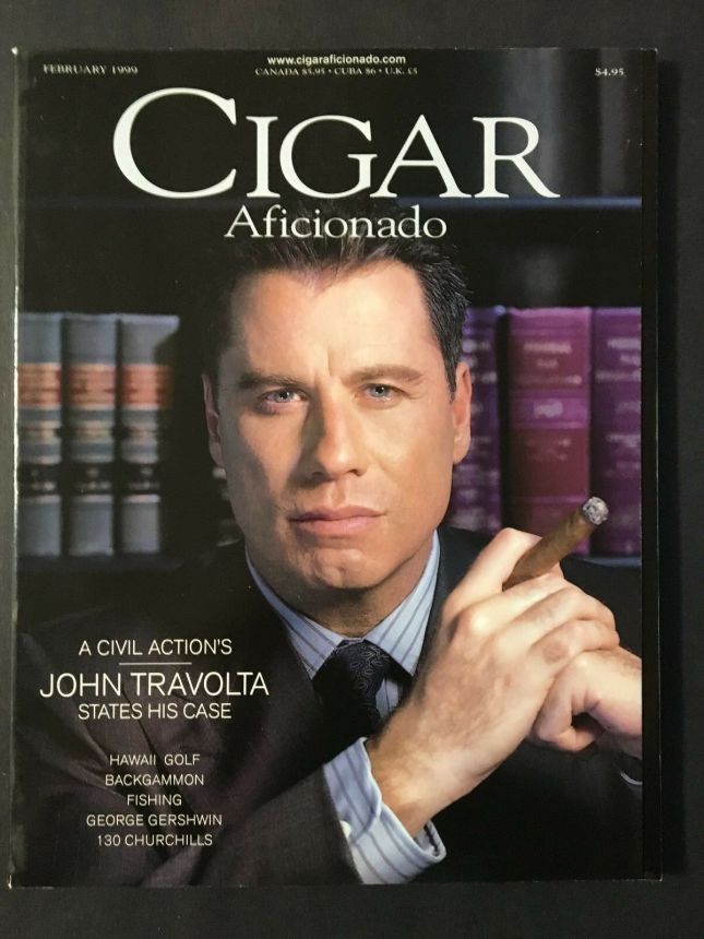 CIGAR AFICIONADO magazine side cover  February 1999