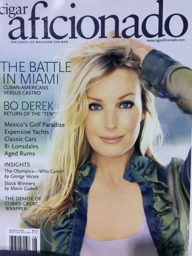 CIGAR AFICIONADO magazine side cover  August 2000
