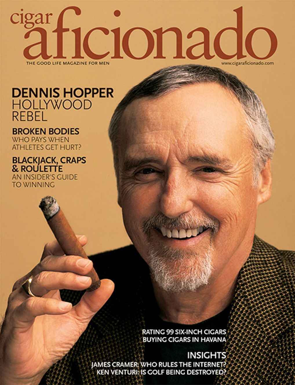 CIGAR AFICIONADO magazine side cover  January/February 2001