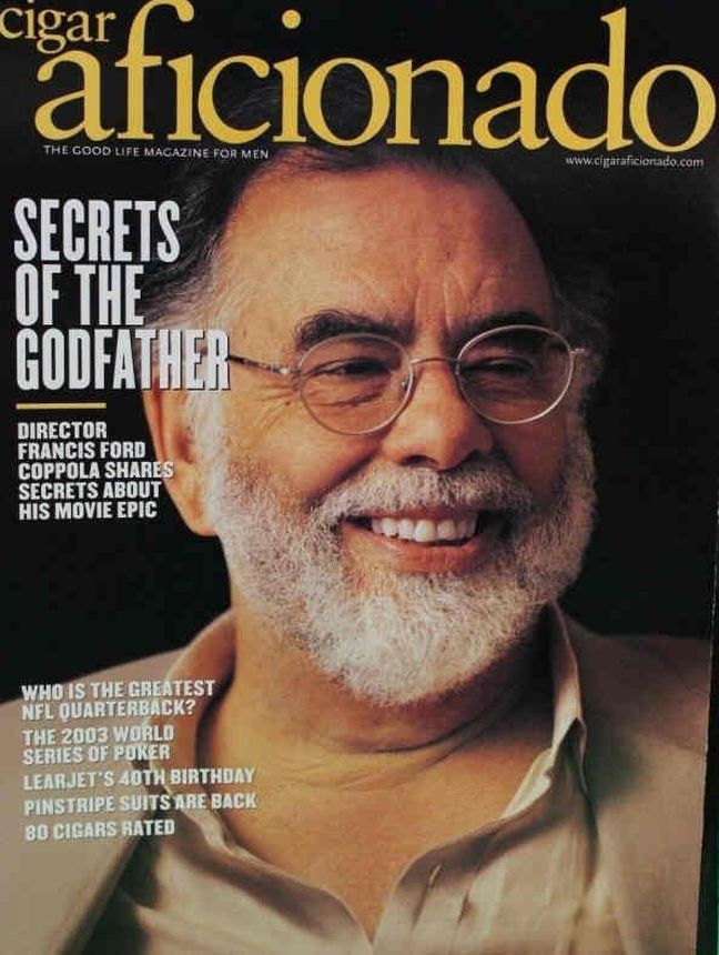 CIGAR AFICIONADO magazine side cover  October 2003