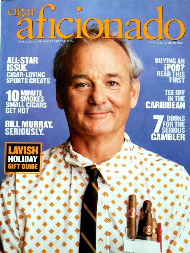 CIGAR AFICIONADO magazine side cover  December 2004