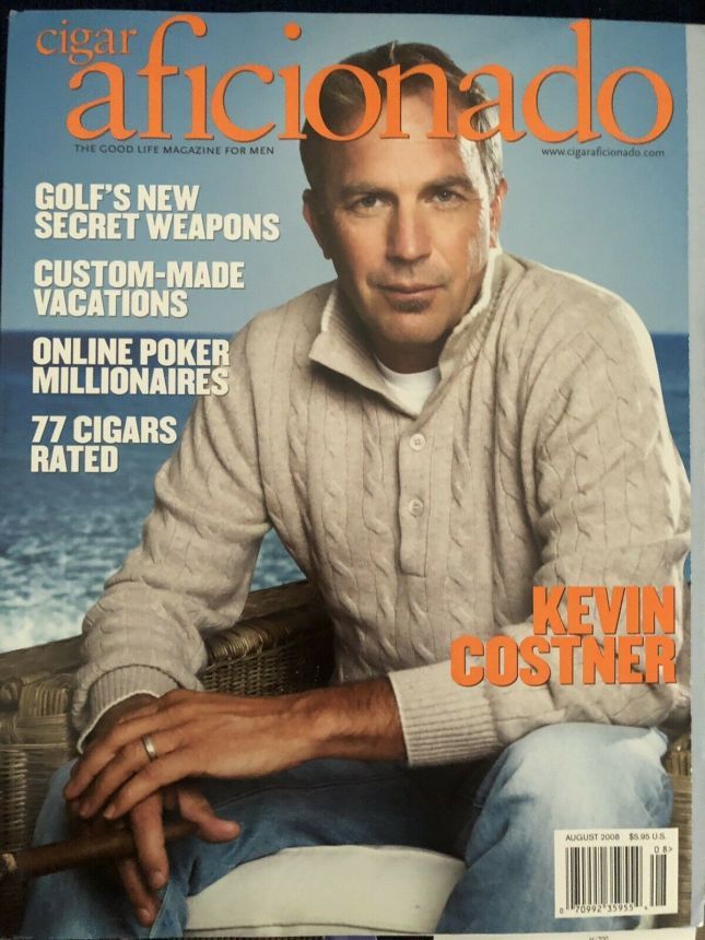 CIGAR AFICIONADO magazine side cover  August 2008