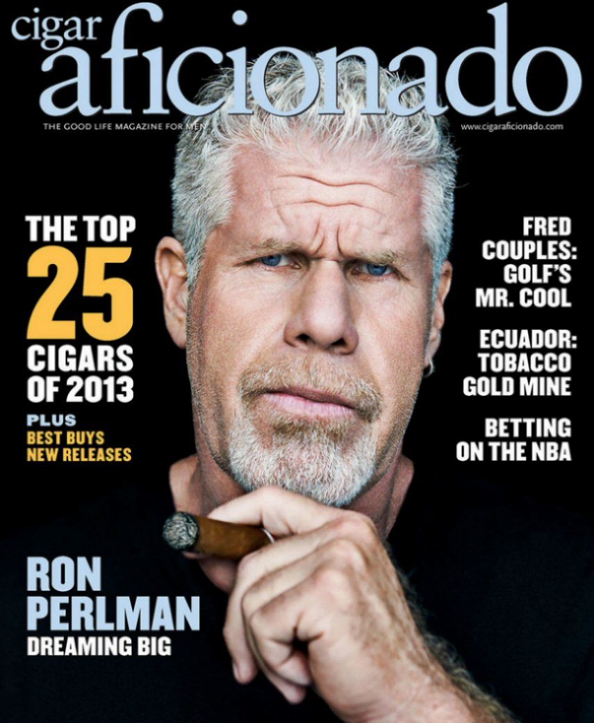 CIGAR AFICIONADO magazine side cover  January/February 2014