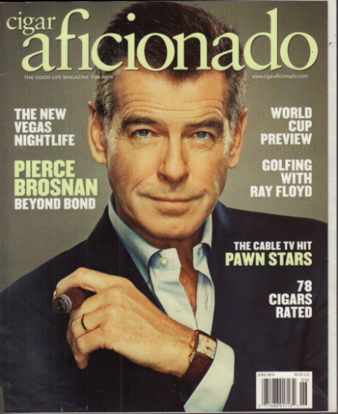 CIGAR AFICIONADO magazine side cover  May/June 2014