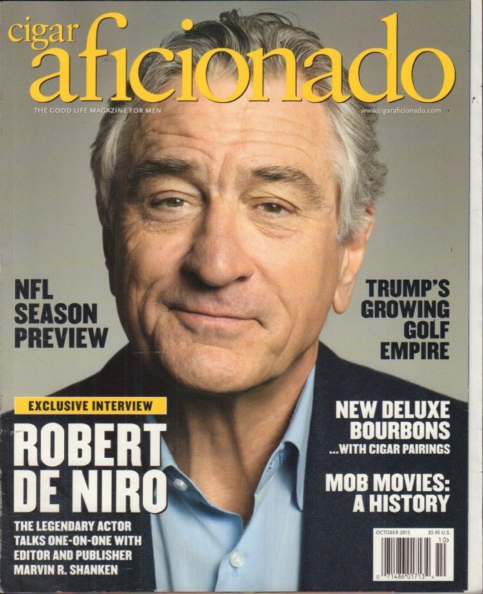 CIGAR AFICIONADO magazine side cover  October 2015