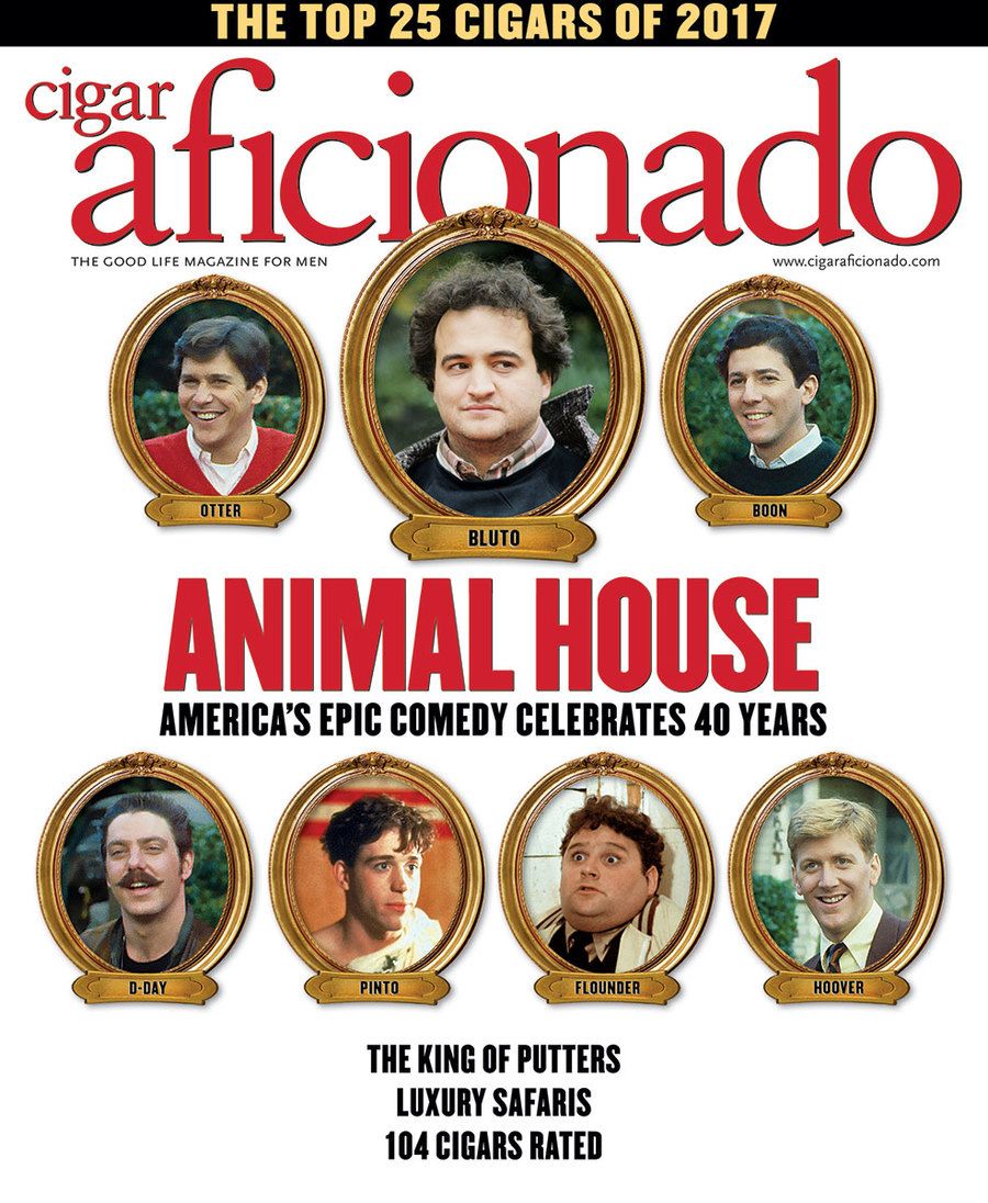 CIGAR AFICIONADO magazine side cover  January/February 2018