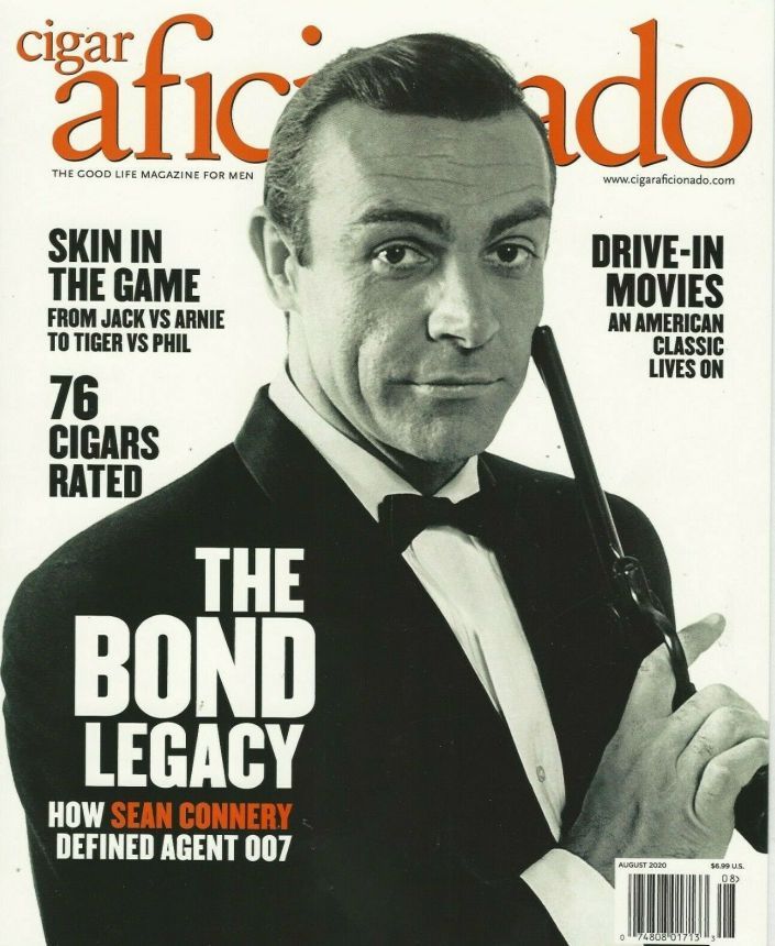 CIGAR AFICIONADO magazine side cover  August 2020