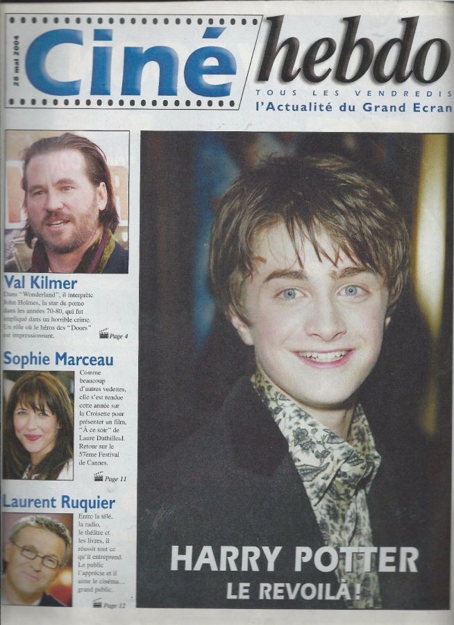 CINE HEBDO magazine side cover 28 May 2004