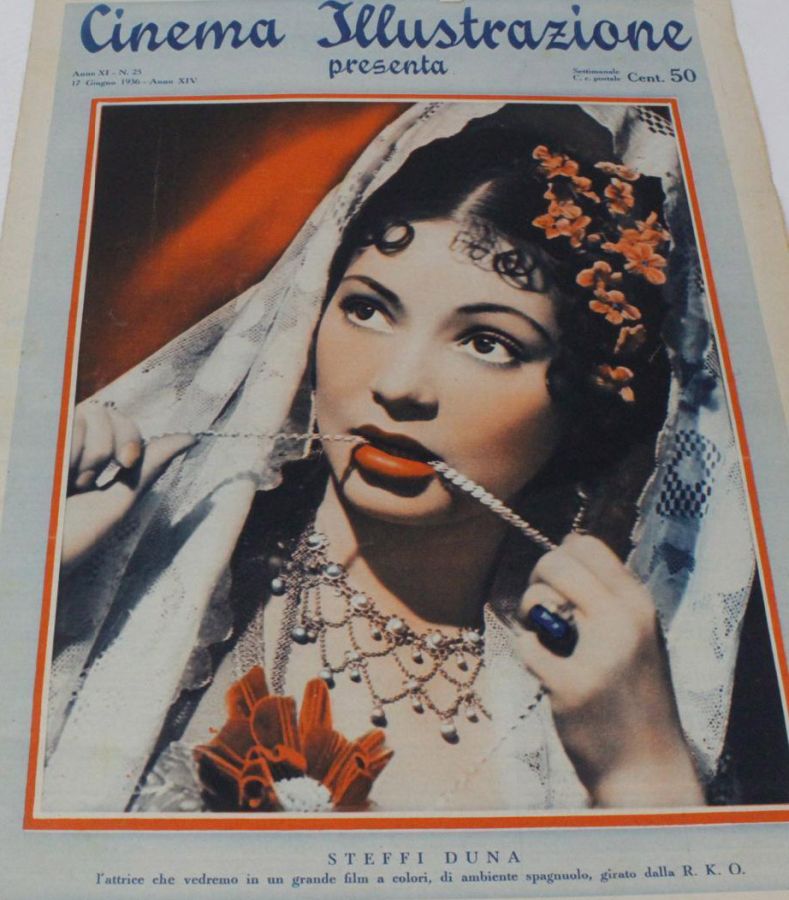 CINEMA ILLUSTRAZIONE magazine side cover Issue 25 17 June 1936