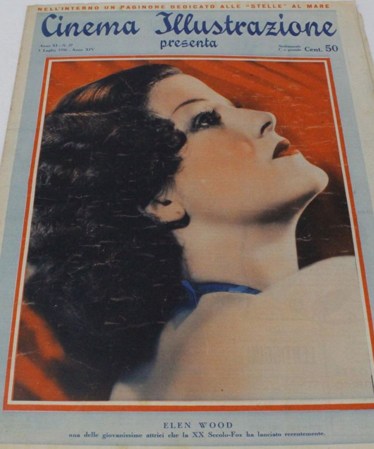 CINEMA ILLUSTRAZIONE magazine side cover Issue 27 1 July 1936