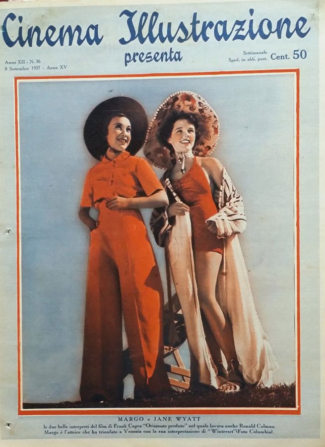 CINEMA ILLUSTRAZIONE magazine side cover Issue 36 8 September 1937