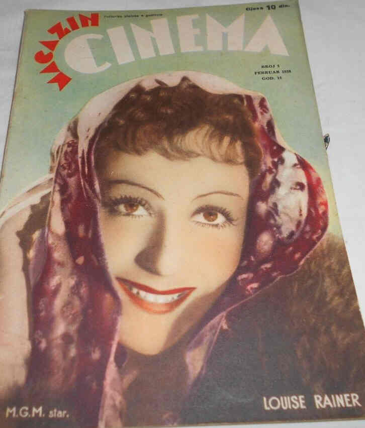CINEMA MAGAZIN (Yu) magazine side cover  February 1938