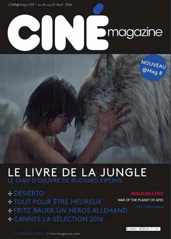 CINE MAGAZINE (Fr) magazine side cover Issue 9 16 April 2016