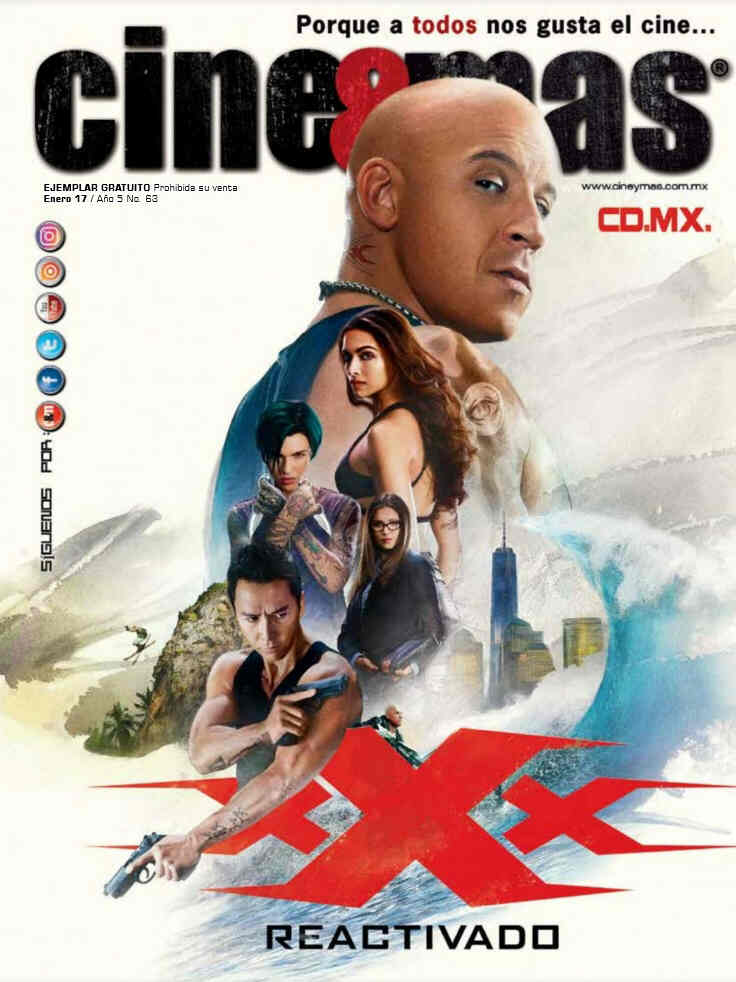 CINE Y MAS (MEXICO) magazine side cover January 2017