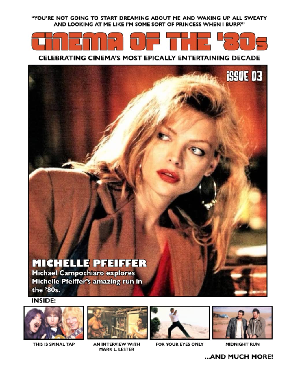 CINEMA OF THE EIGHTIES magazine side cover Issue 3  May/July 2023