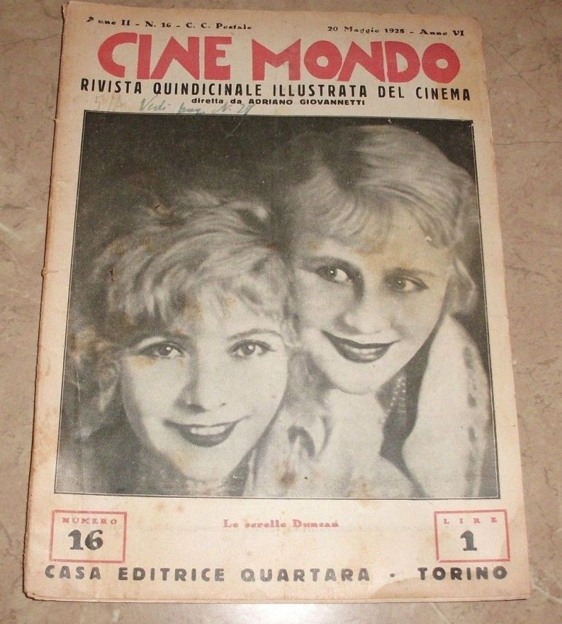 CINE MONDO magazine side cover Issue 16 20 May 1928