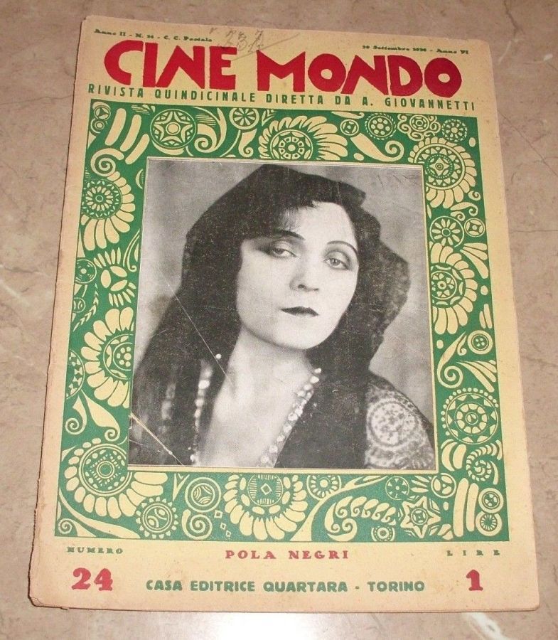 CINE MONDO magazine side cover Issue 24 20 September 1928