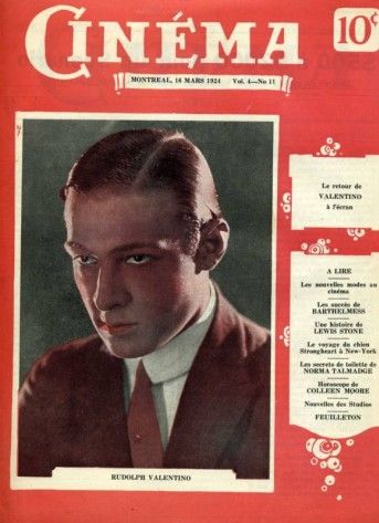 CINEMA (Ca 20s) magazine side cover  Vol 4 #11 16 March 1924
