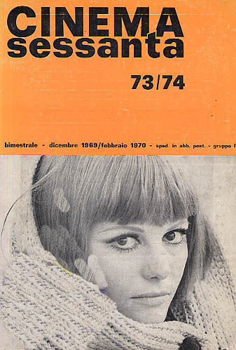 CINEMASESSANTA magazine side cover Issue 73/74 December 1969