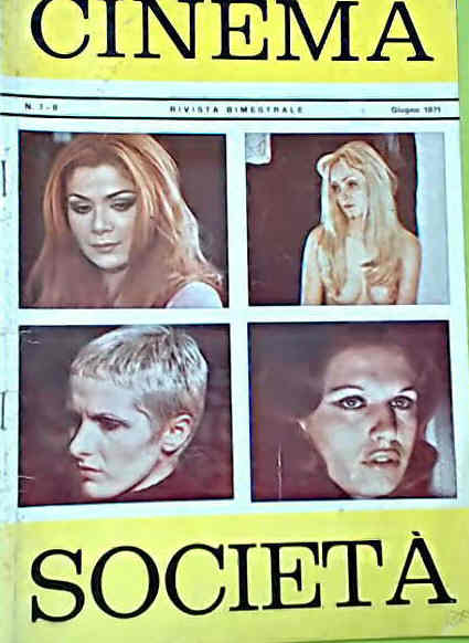 CINEMA SOCIETA magazine side cover Issue 7/8 June 1971