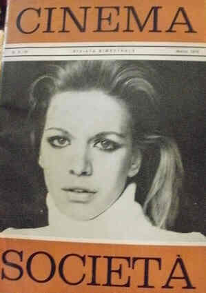 CINEMA SOCIETA magazine side cover Issue 9/10 March 1972