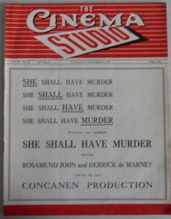 CINEMA STUDIO | THE magazine side cover 28 December 1949
