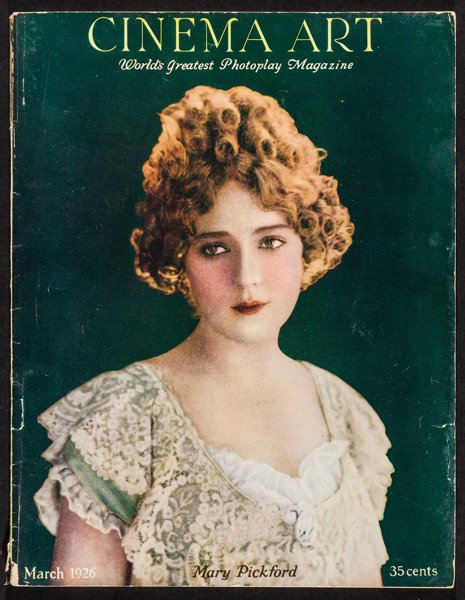 CINEMA ART magazine side cover March 1926
