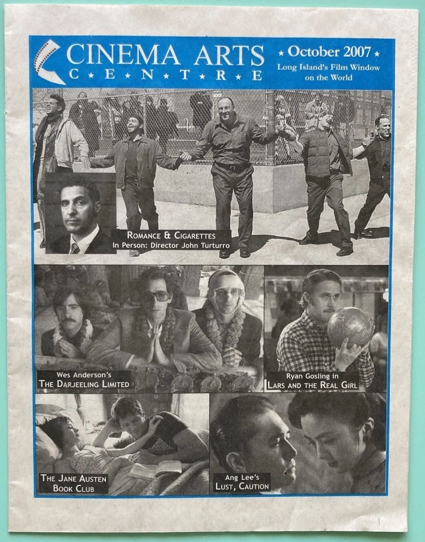 CINEMA ARTS CENTRE magazine side cover  October 2007