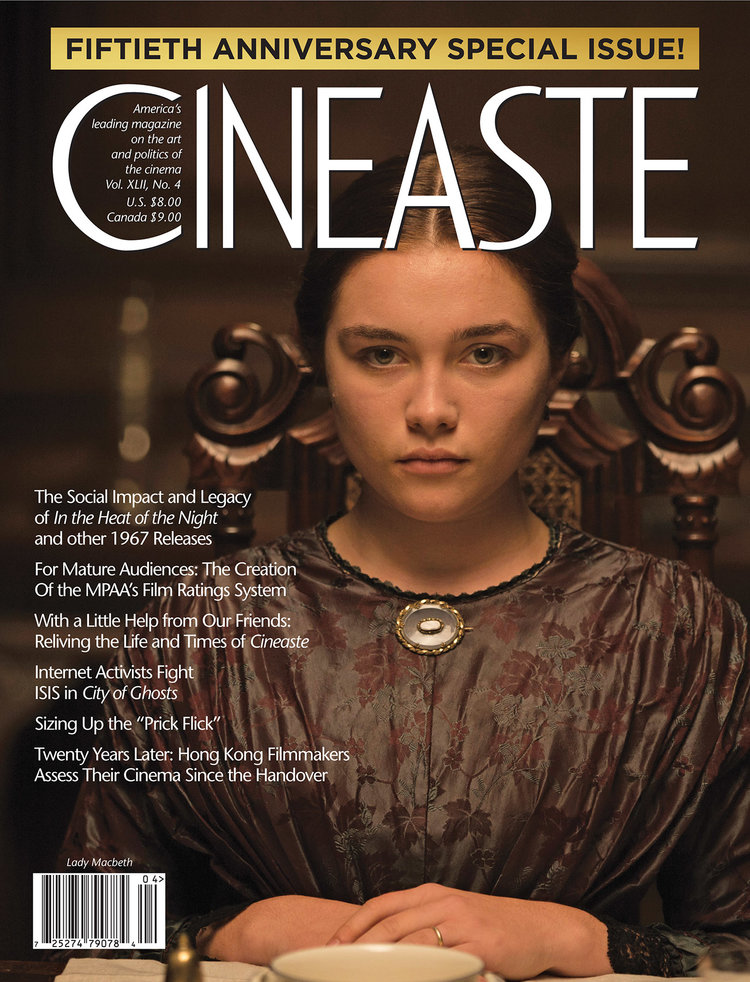 CINEASTE magazine side cover Fall 2017