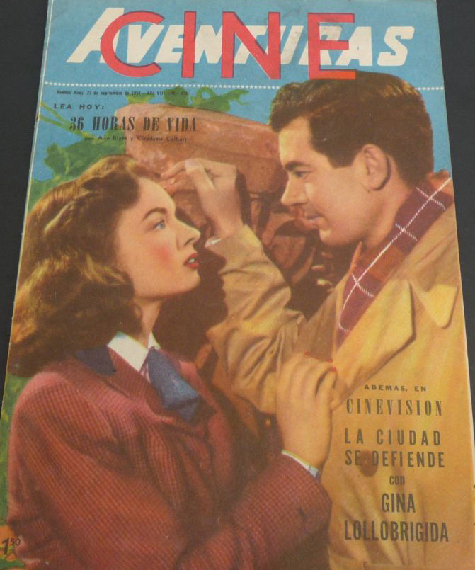 CINE AVENTURAS magazine side cover Issue 414 27 September 1954