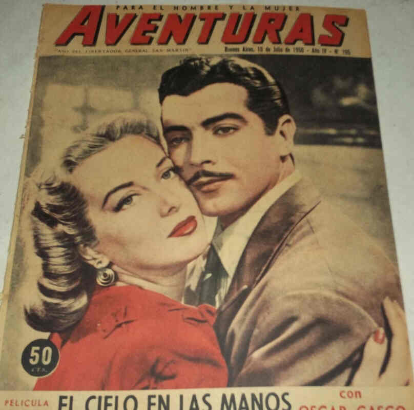 CINE AVENTURAS magazine side cover Issue 195 10 July 1950