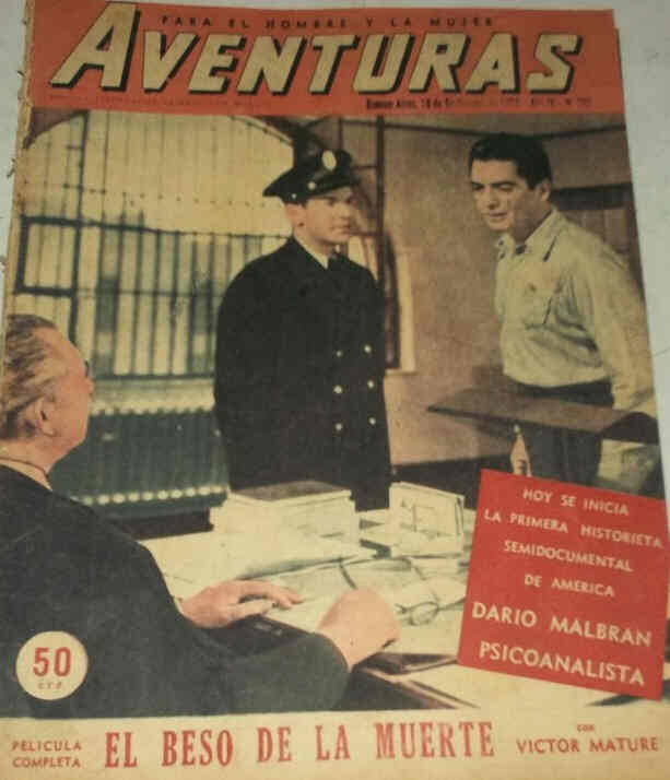 CINE AVENTURAS magazine side cover Issue 205 18 September 1950