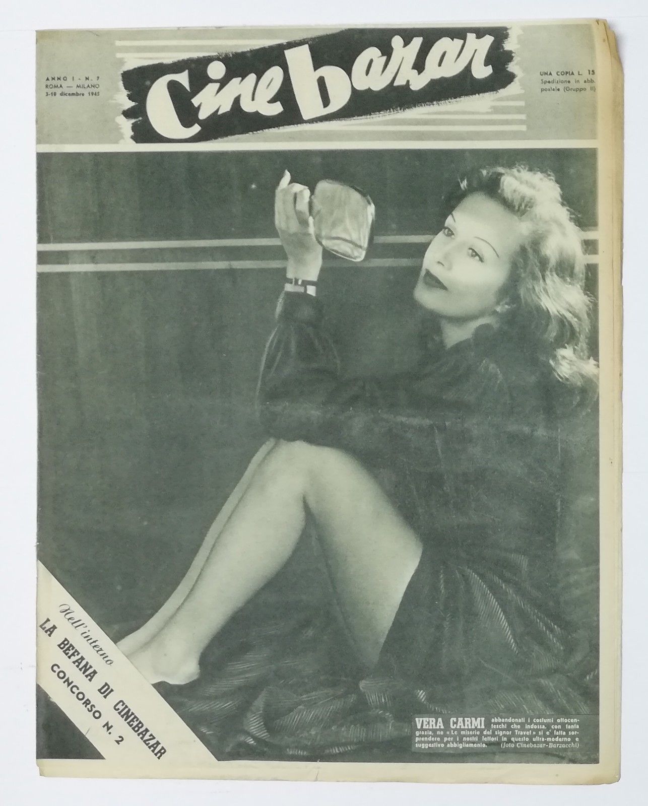 CINE BAZAR magazine side cover Issue 7 3 December 1945