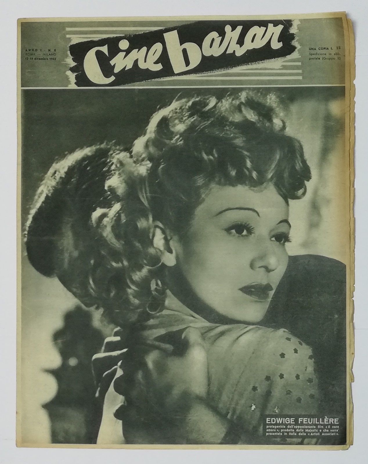 CINE BAZAR magazine side cover Issue 8 12 December 1945
