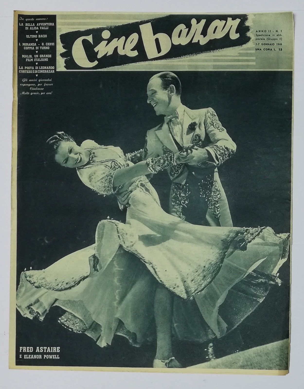 CINE BAZAR magazine side cover Issue 1 1 January 1946