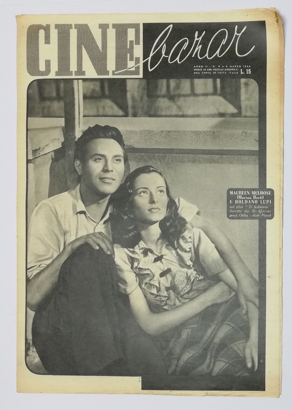 CINE BAZAR magazine side cover Issue 9 4 March 1946