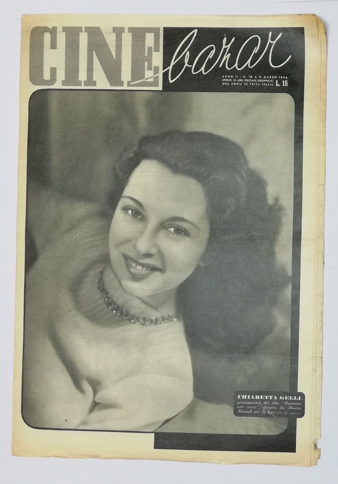 CINE BAZAR magazine side cover Issue 10 11 March 1946