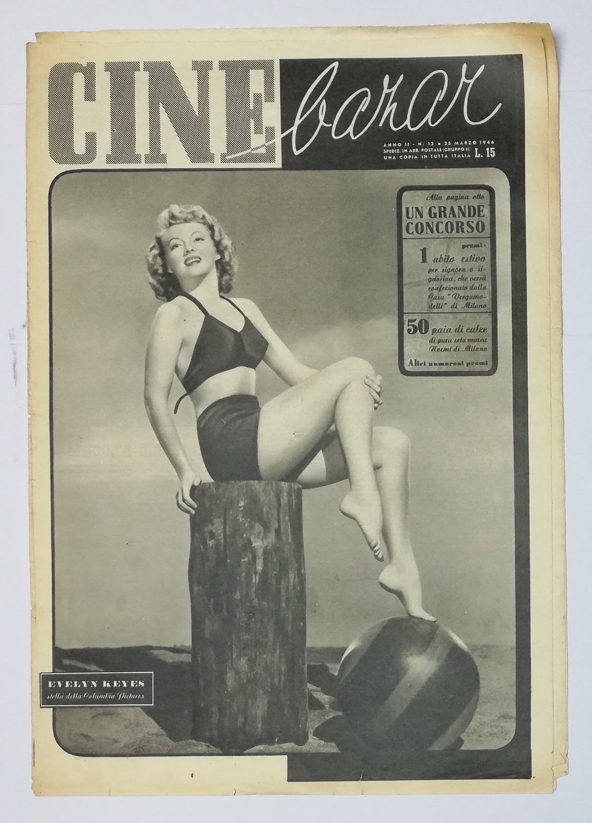 CINE BAZAR magazine side cover Issue 12 25 March 1946